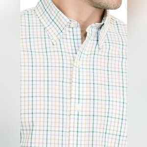 Arrow Men's Hamilton Plaid Button Down Dress Shirt Long Sleeves.XXL,Tan Combo